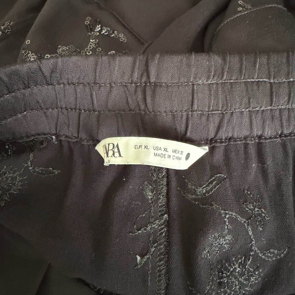 Zara Black Embellished Satin Jumpsuit - Picture 16 of 16